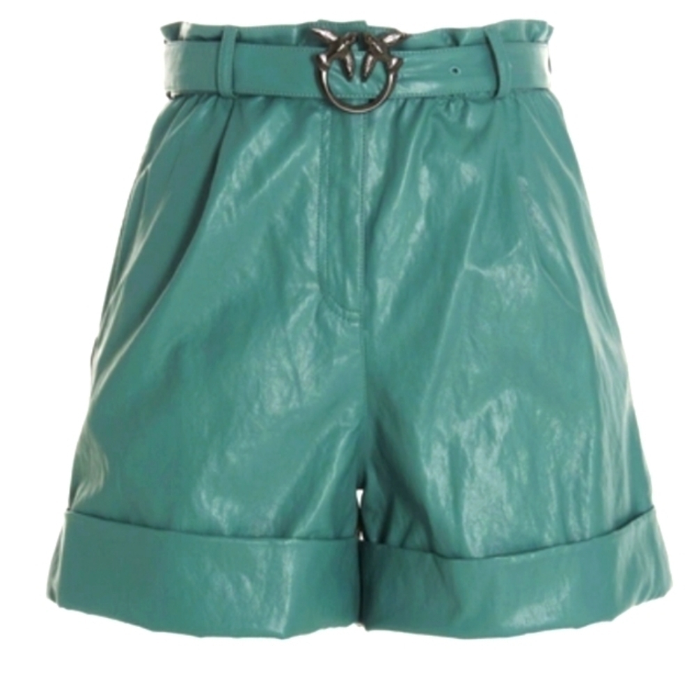 Pinko faux leather shorts.